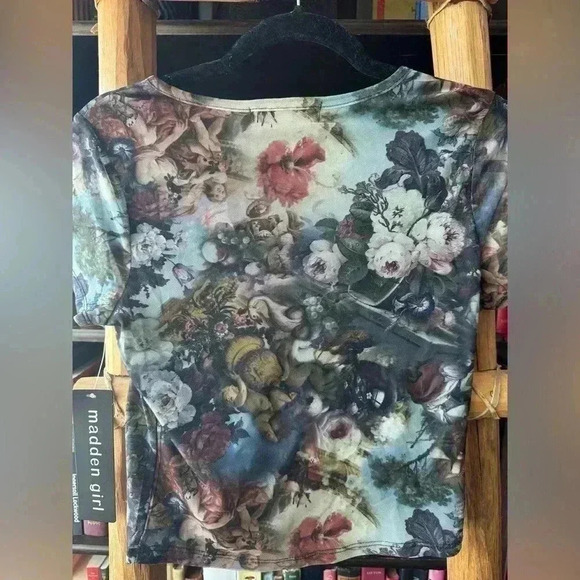 NWT Y2K Inspired Madden Girl Cherub Mesh Top Size Medium - Picture 2 of 7